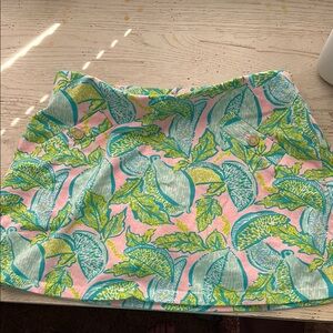 Floral Print Skort - Pink and Green